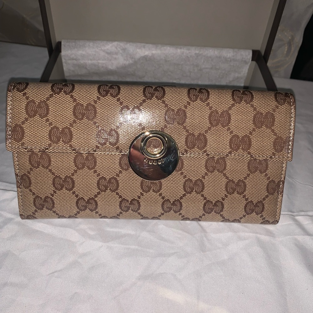 Gucci Crystal Canvas GG Guccissima Wallet